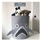 INS Cartoon Storage Basket Baby Dirty Clothes Basket Children's Toy Storage Bucket Felt Storage Bag Washable Clothes Storage