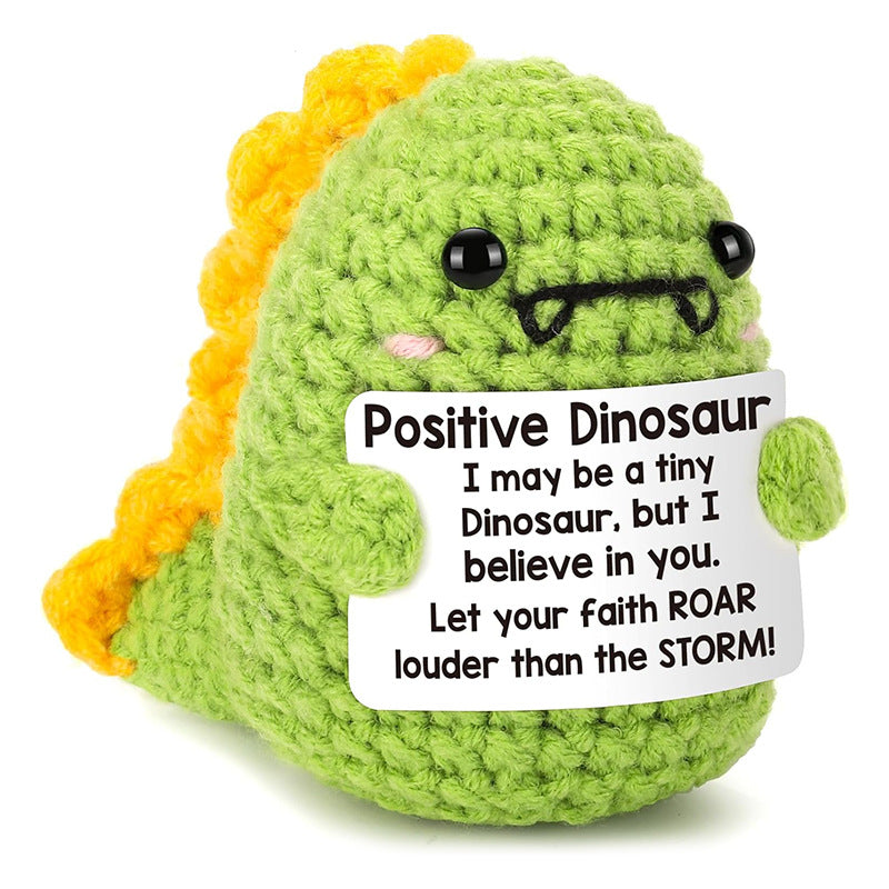 Handmade Knitted Doll Penguin Potato Turtle Dinosaur Donut Cartoon