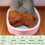Dog House Winter Warm Dog Bed Half-Enclosed Pet Dog House Cat Bed Pet Mat Pet Cage Pet Enclosure