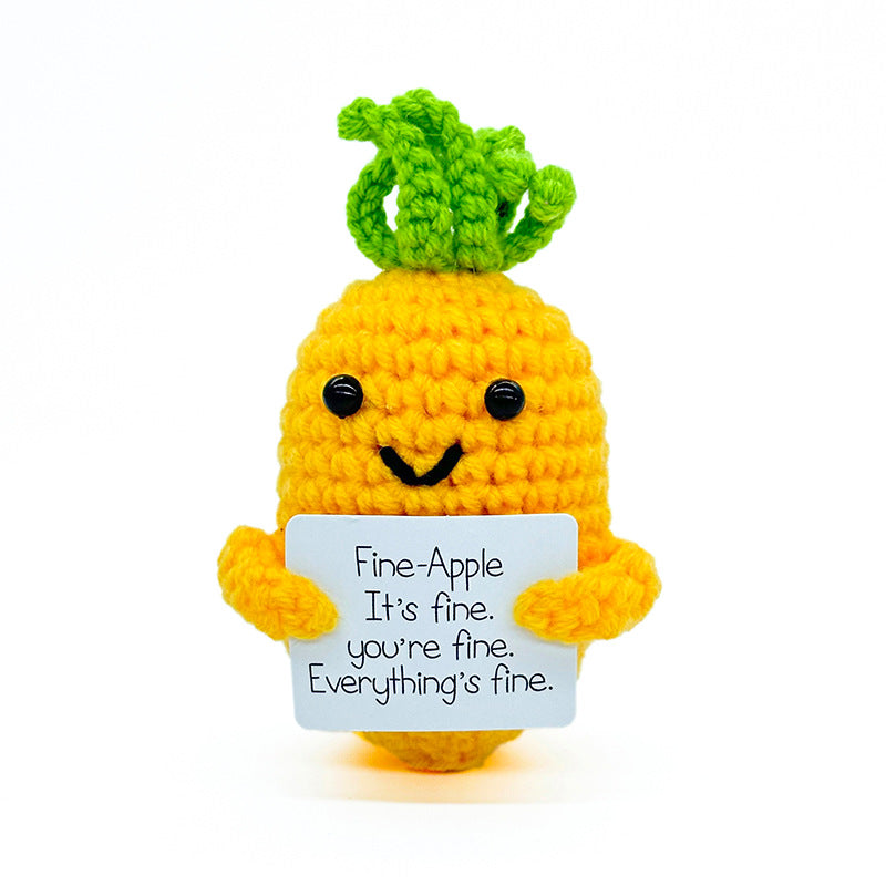 Handmade Knitted Doll Penguin Potato Turtle Dinosaur Donut Cartoon