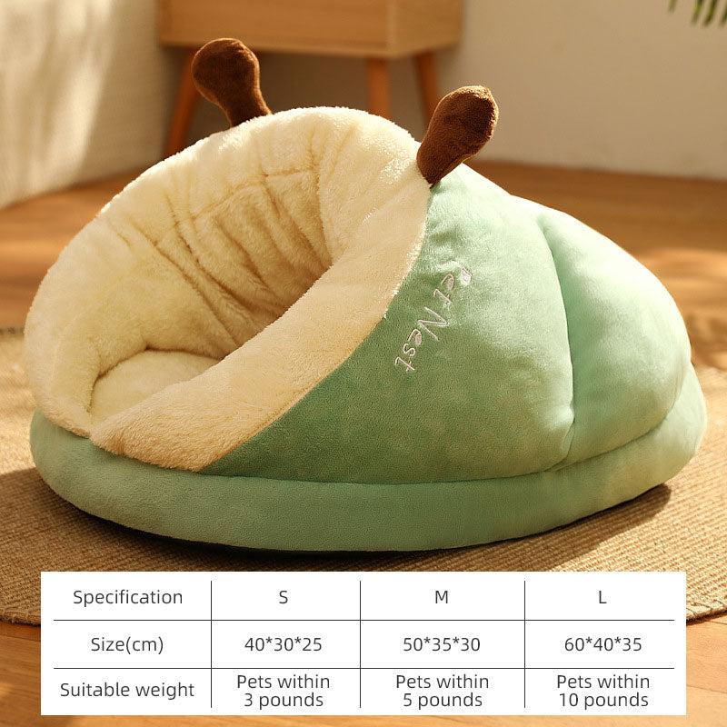 New Pet Kennel Popular Winter Cat Dog Slipper Kennel Cat Kennel Dog Kennel Warm Plush Thickened Small Kennel