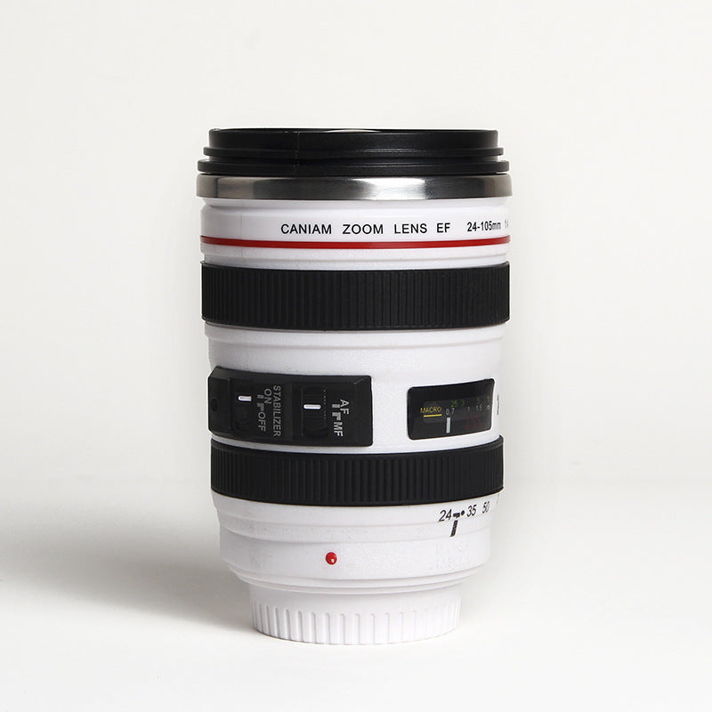 DSLR lens cup stainless steel water cup office coffee cup