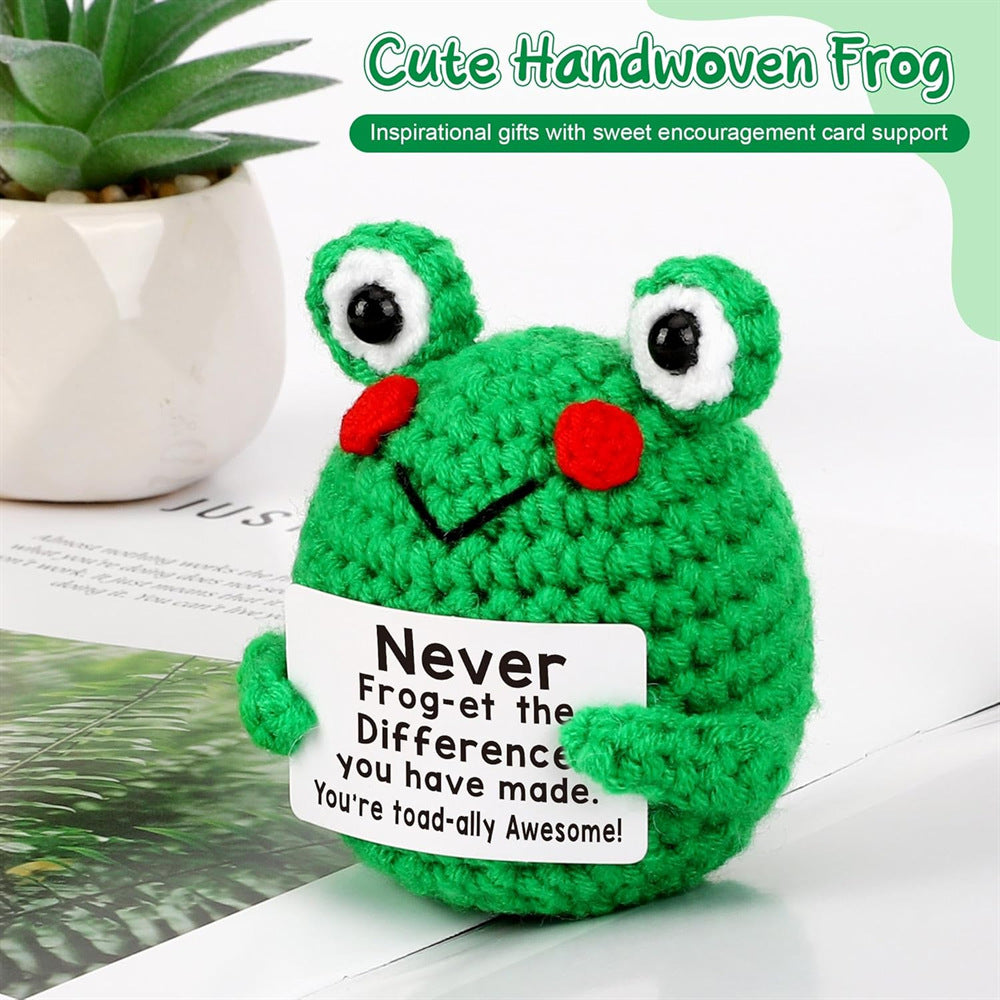 Cute Positive Emotional Penguin Doll Beer Cup Handmade Knitted Turtle