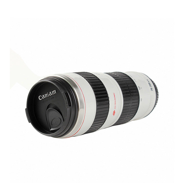DSLR lens cup stainless steel water cup office coffee cup