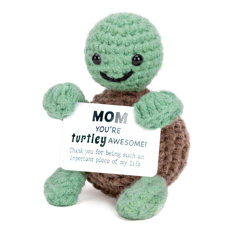 Handmade Knitted Doll Penguin Potato Turtle Dinosaur Donut Cartoon