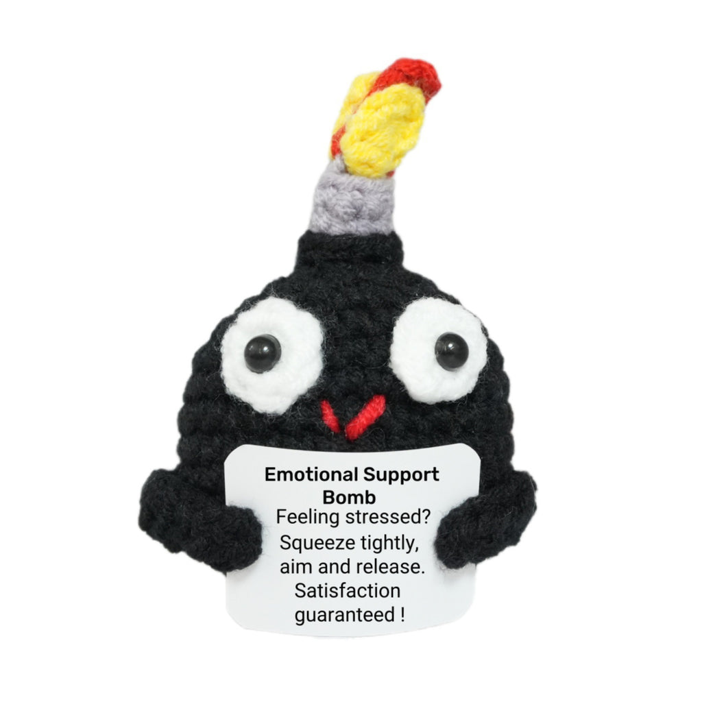 Cute Positive Emotional Penguin Doll Beer Cup Handmade Knitted Turtle