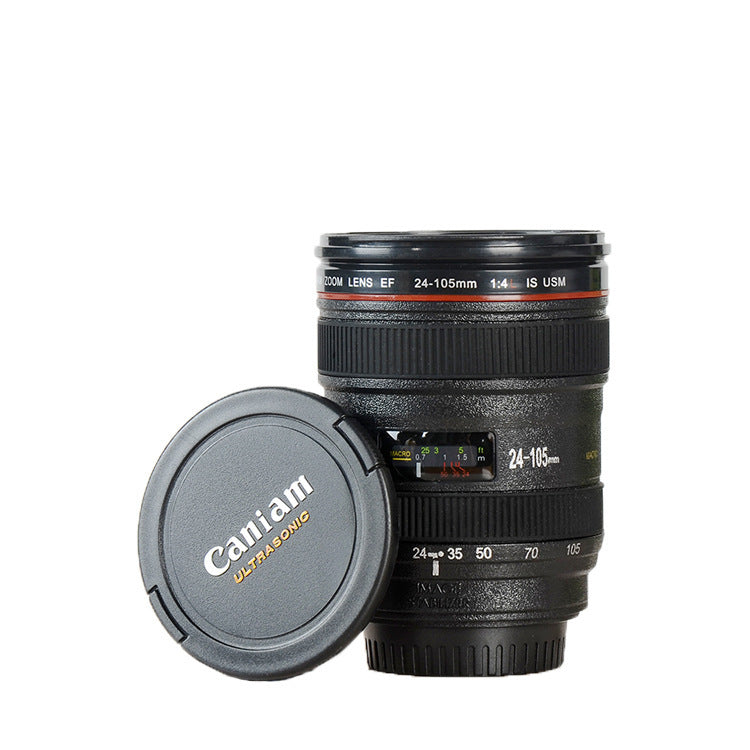 DSLR lens cup stainless steel water cup office coffee cup