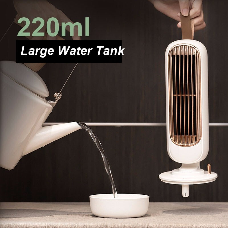 New Mini Portable Air Conditioner Multi-function Humidifier Purifier USB Desktop Air Cooler Fan with Water Tank Home