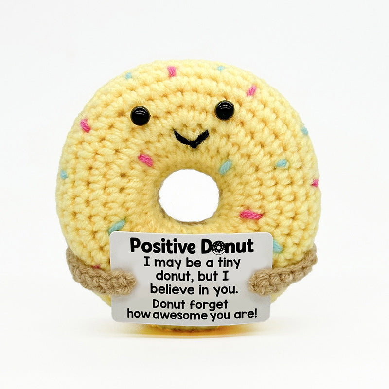 Handmade Knitted Doll Penguin Potato Turtle Dinosaur Donut Cartoon