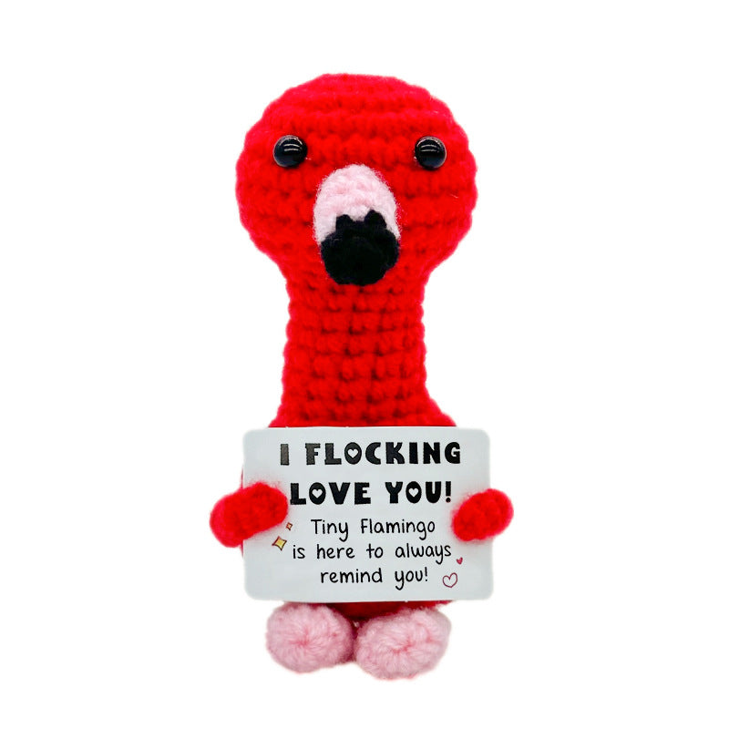 Handmade Knitted Doll Penguin Potato Turtle Dinosaur Donut Cartoon