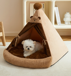 All-Season Pet Tent for Small to Medium Dogs Closed Type Provides Warmth and Security for Bichon Frise in Winter