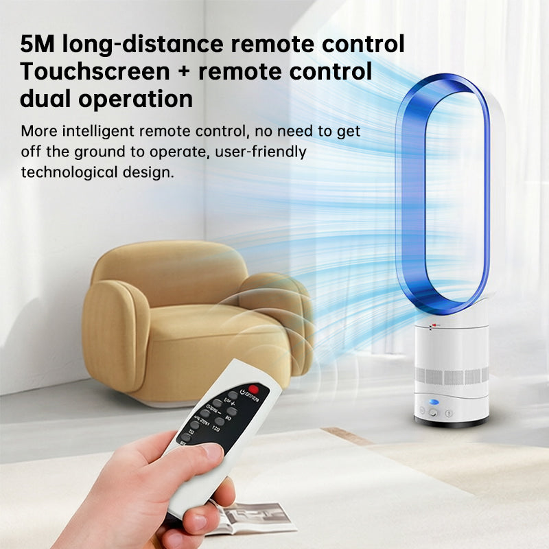 New 16" Bladeless Tower Fan with Remote, Quiet Floor Fan for Home
