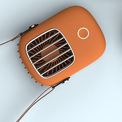 New product USB mini handheld cooling hanging neck small fan lazy sports portable fan