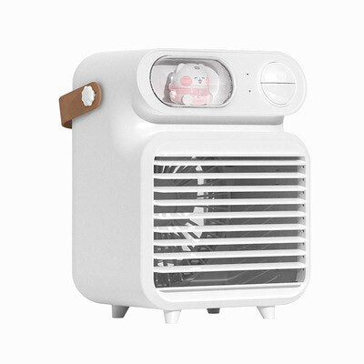 USB Water Cooling Fan Desktop Air Cooler Mini Portable Rechargeable Household Spray Fan