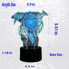 H Valentine Wind Chimes Table Lamp Switch Dream Catcher 3D Touch Night Light Bedroom Party Desk Decor Lamp Girls xmas