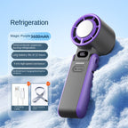 Portable Foldable Neck Fan with Digital Display and Infinite Speed Control, Compact Cooling Handheld Fan for Outdoor Use