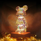 Cartoon bear romantic warm night light USB dream atmosphere bedside lamp