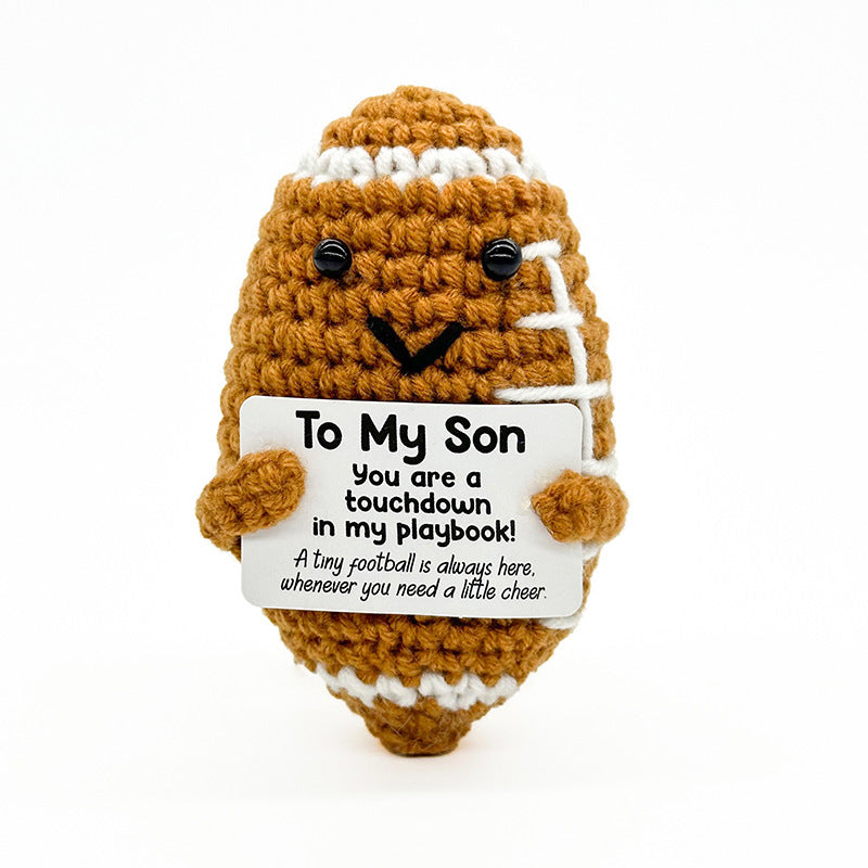 Handmade Knitted Doll Penguin Potato Turtle Dinosaur Donut Cartoon