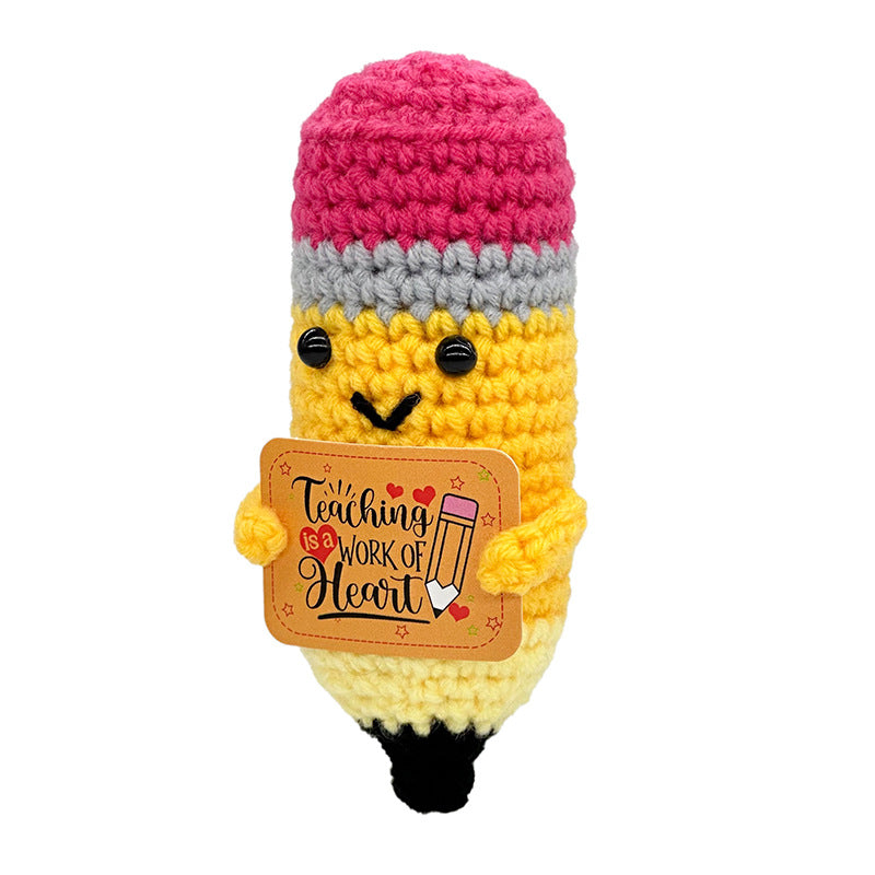 Handmade Knitted Doll Penguin Potato Turtle Dinosaur Donut Cartoon