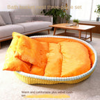 Dog House Winter Warm Dog Bed Half-Enclosed Pet Dog House Cat Bed Pet Mat Pet Cage Pet Enclosure