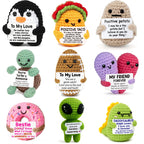 Handmade Knitted Doll Penguin Potato Turtle Dinosaur Donut Cartoon