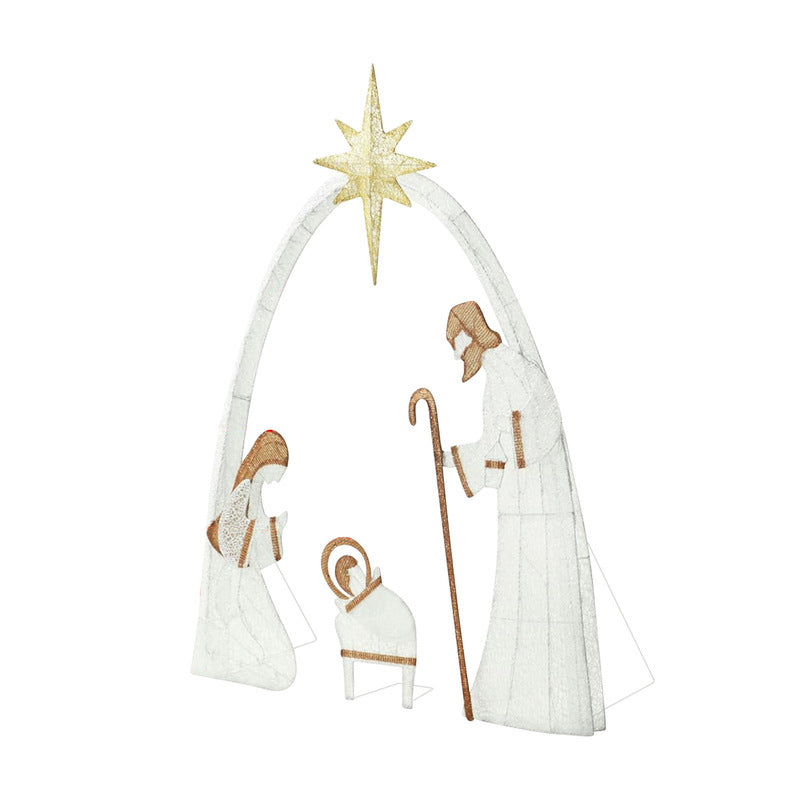 Outdoor Nativity Scene with Copper Wire, Christmas Yard Decor for Garden