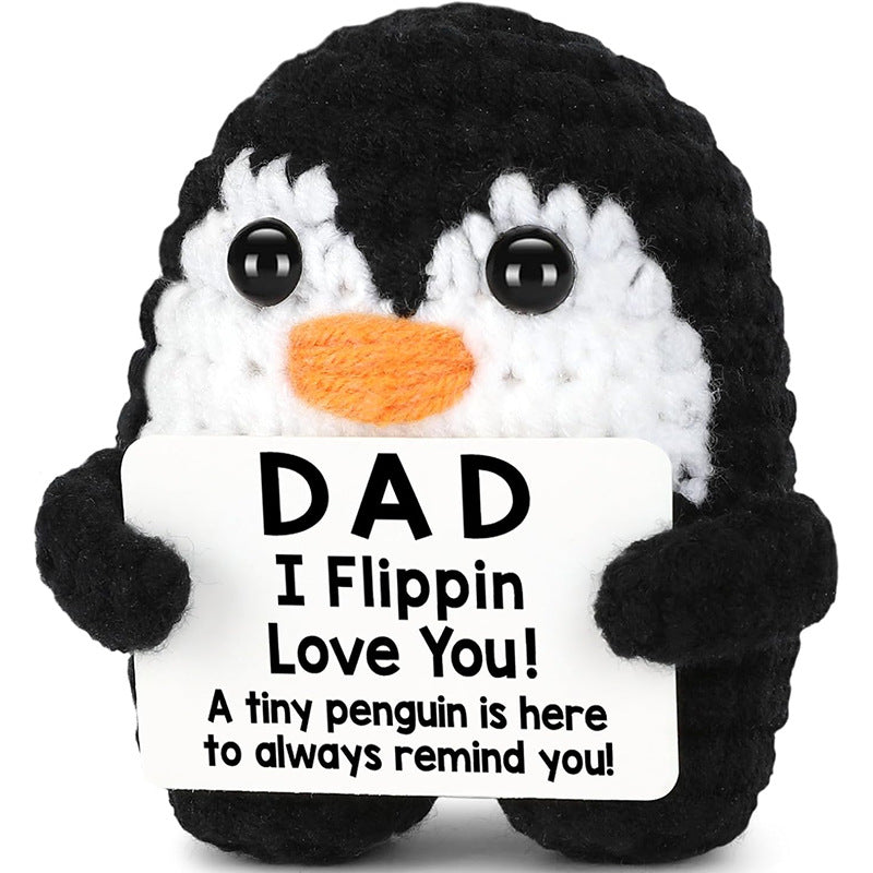 Handmade Knitted Doll Penguin Potato Turtle Dinosaur Donut Cartoon