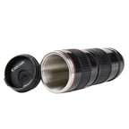 DSLR lens cup stainless steel water cup office coffee cup