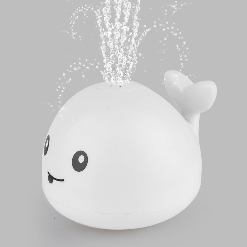 Summer Electric Induction Water Spray Whale Baby Bathroom Bath Toy With Light Music Universal Water Play Toy