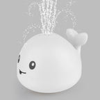 Summer Electric Induction Water Spray Whale Baby Bathroom Bath Toy With Light Music Universal Water Play Toy