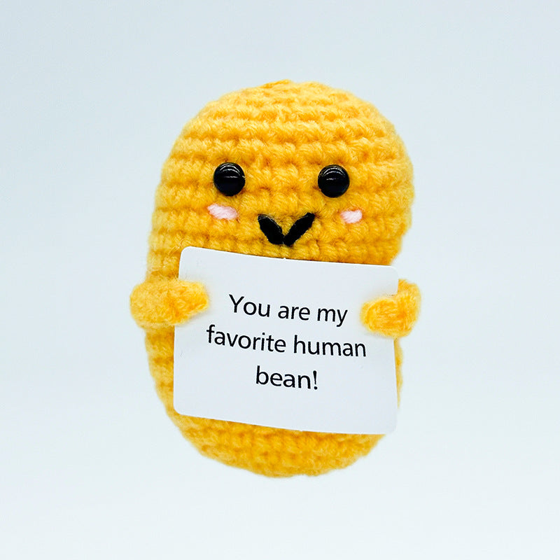 Handmade Knitted Doll Penguin Potato Turtle Dinosaur Donut Cartoon