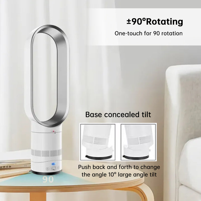 New 16" Bladeless Tower Fan with Remote, Quiet Floor Fan for Home