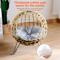 Copy of Cat'S Nest Imitation Rattan Warm Semi Closed Rattan Woven All Season Universal Washable Cat Bed Articles