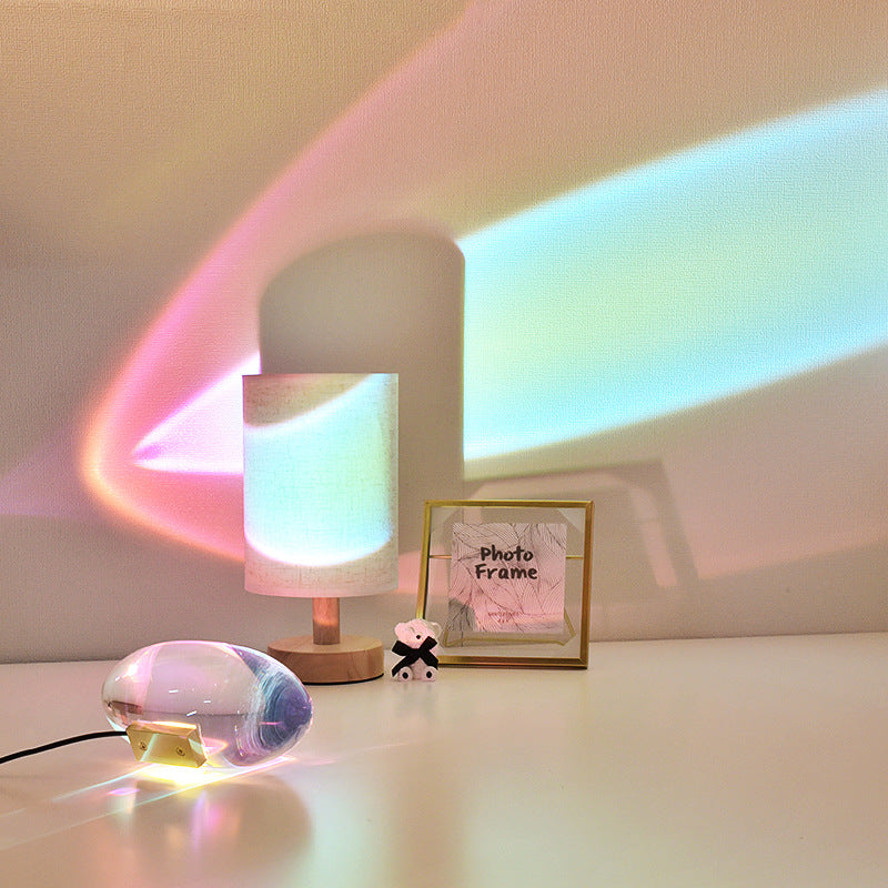 Angel Eye Crystal Table Lamp, Elegant Bedroom Bedside Lamp, Night Light, Creative Glow-in-the-Dark, Trendy Rainbow Ambient Lighting