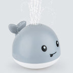 Summer Electric Induction Water Spray Whale Baby Bathroom Bath Toy With Light Music Universal Water Play Toy