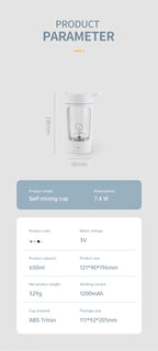 Portable cup blender smoothie fruit usb rechargeable electric hand blender mixer bottle for gym sport