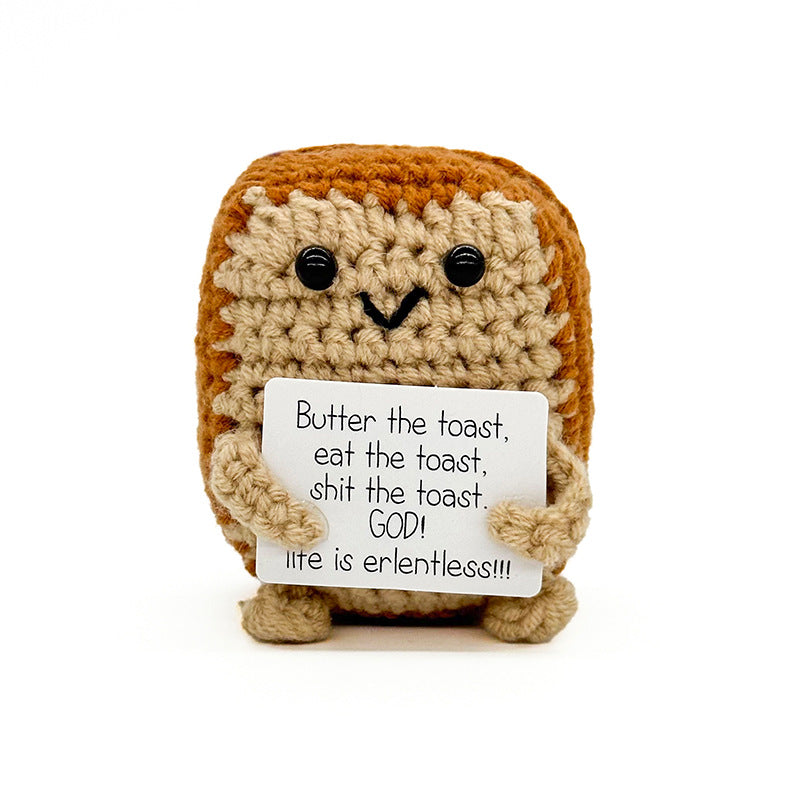 Handmade Knitted Doll Penguin Potato Turtle Dinosaur Donut Cartoon