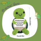 Cute Positive Emotional Penguin Doll Beer Cup Handmade Knitted Turtle