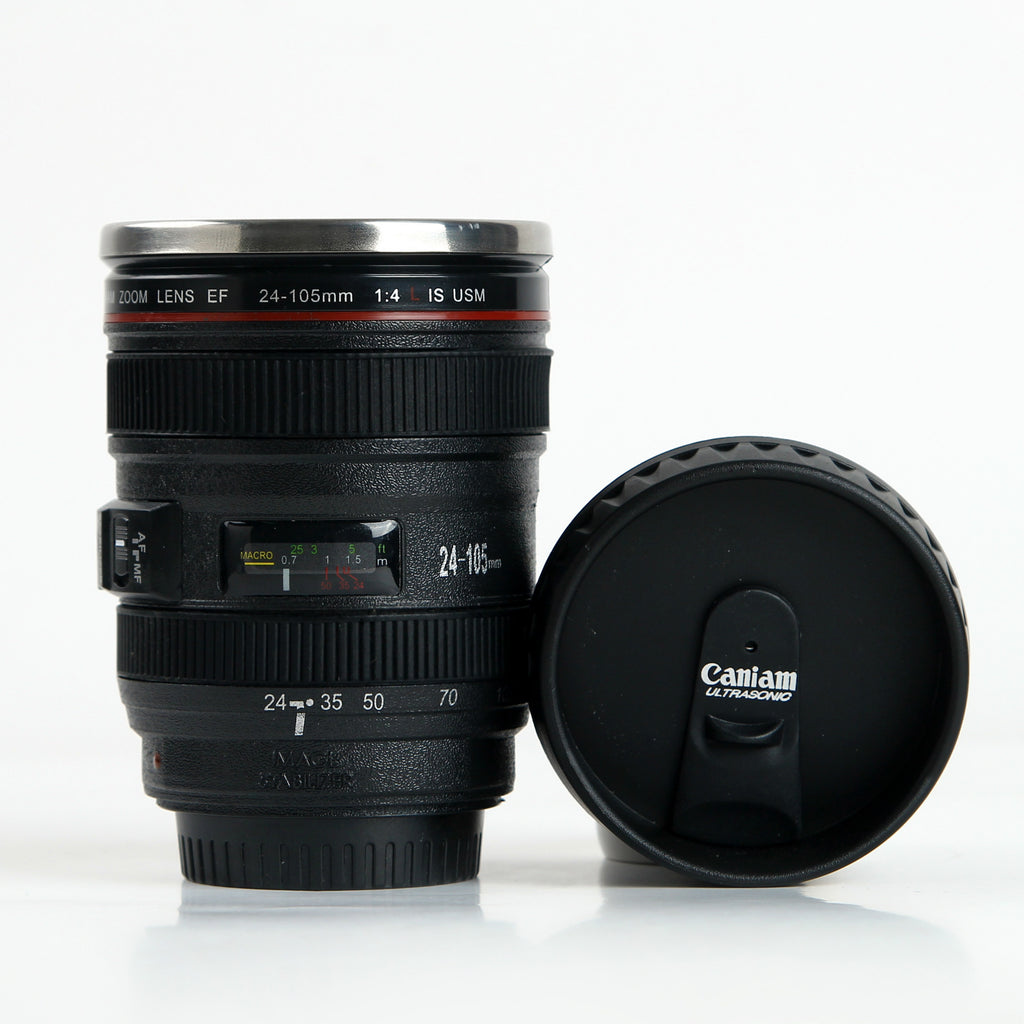 DSLR lens cup stainless steel water cup office coffee cup