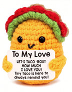 Cute Positive Emotional Penguin Doll Beer Cup Handmade Knitted Turtle