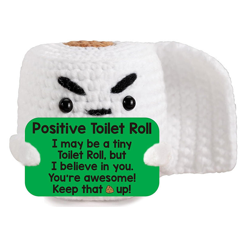 Cute Positive Emotional Penguin Doll Beer Cup Handmade Knitted Turtle