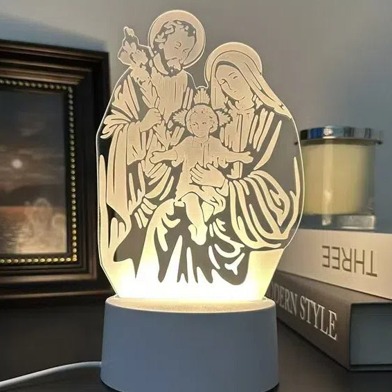 Acrylic 3D Night Light Creative Gift Bedroom Bedhead Atmosphere Plug in Small Desk Lamp