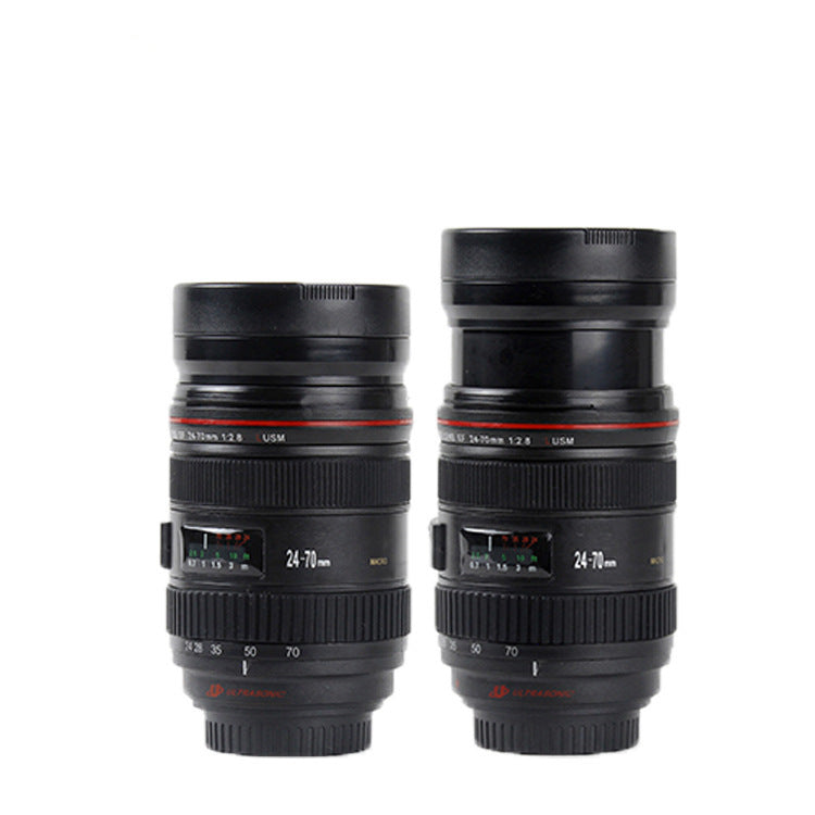 DSLR lens cup stainless steel water cup office coffee cup