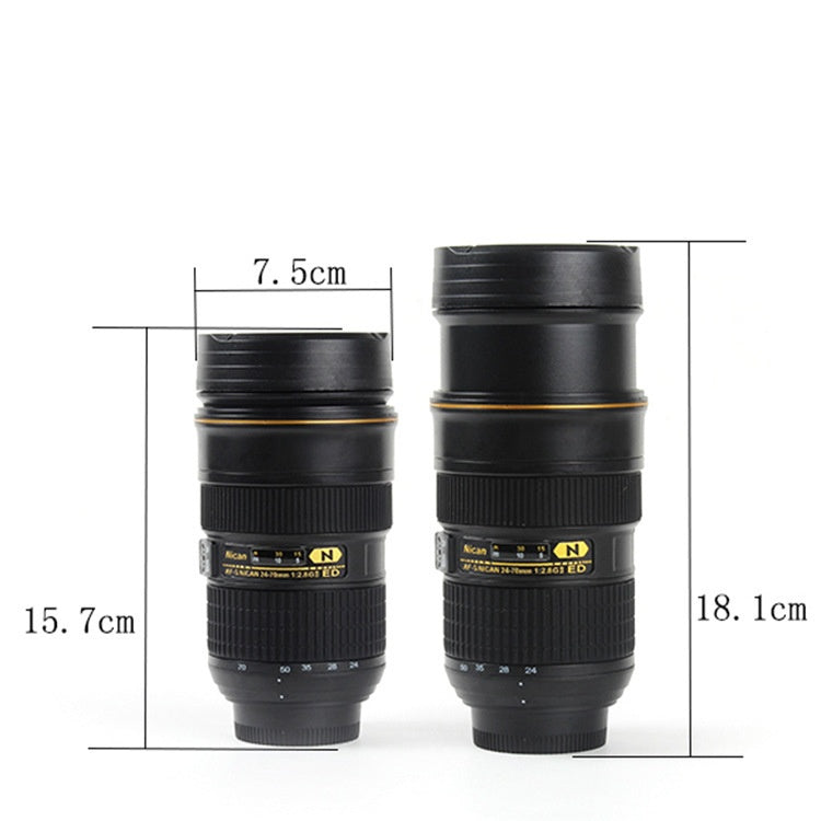 DSLR lens cup stainless steel water cup office coffee cup