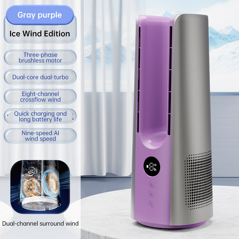 Portable Tower Fan – 6 Speeds, Mist Bladeless, for Bedroom/Living Room/Office