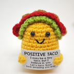 Cute Positive Emotional Penguin Doll Beer Cup Handmade Knitted Turtle