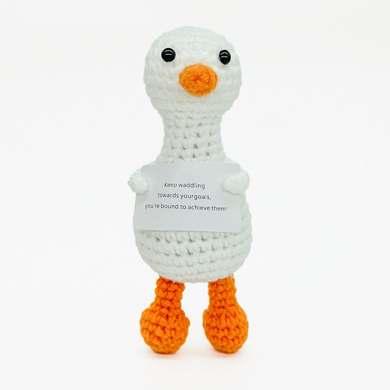 Handmade Knitted Doll Penguin Potato Turtle Dinosaur Donut Cartoon