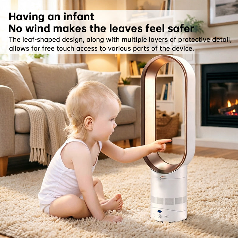 New 16" Bladeless Tower Fan with Remote, Quiet Floor Fan for Home