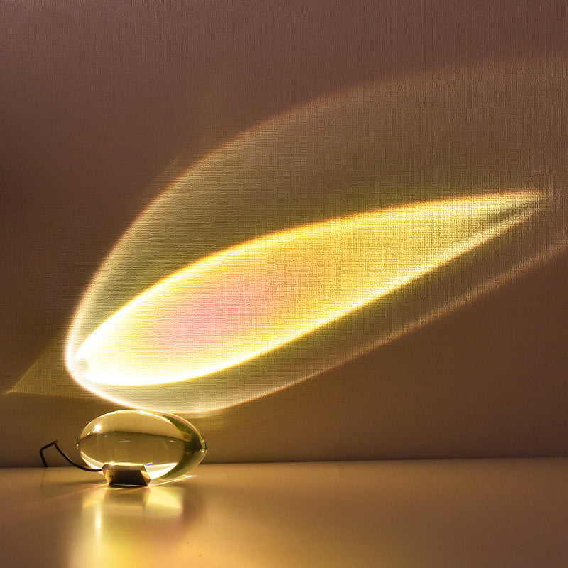 Angel Eye Crystal Table Lamp, Elegant Bedroom Bedside Lamp, Night Light, Creative Glow-in-the-Dark, Trendy Rainbow Ambient Lighting