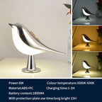 Creative Magpie Aromatherapy Lamp Car mounted Decorative Lamp Bedside Bird Night Lamp Three color Touch Charging Atmosphere Table Lamp